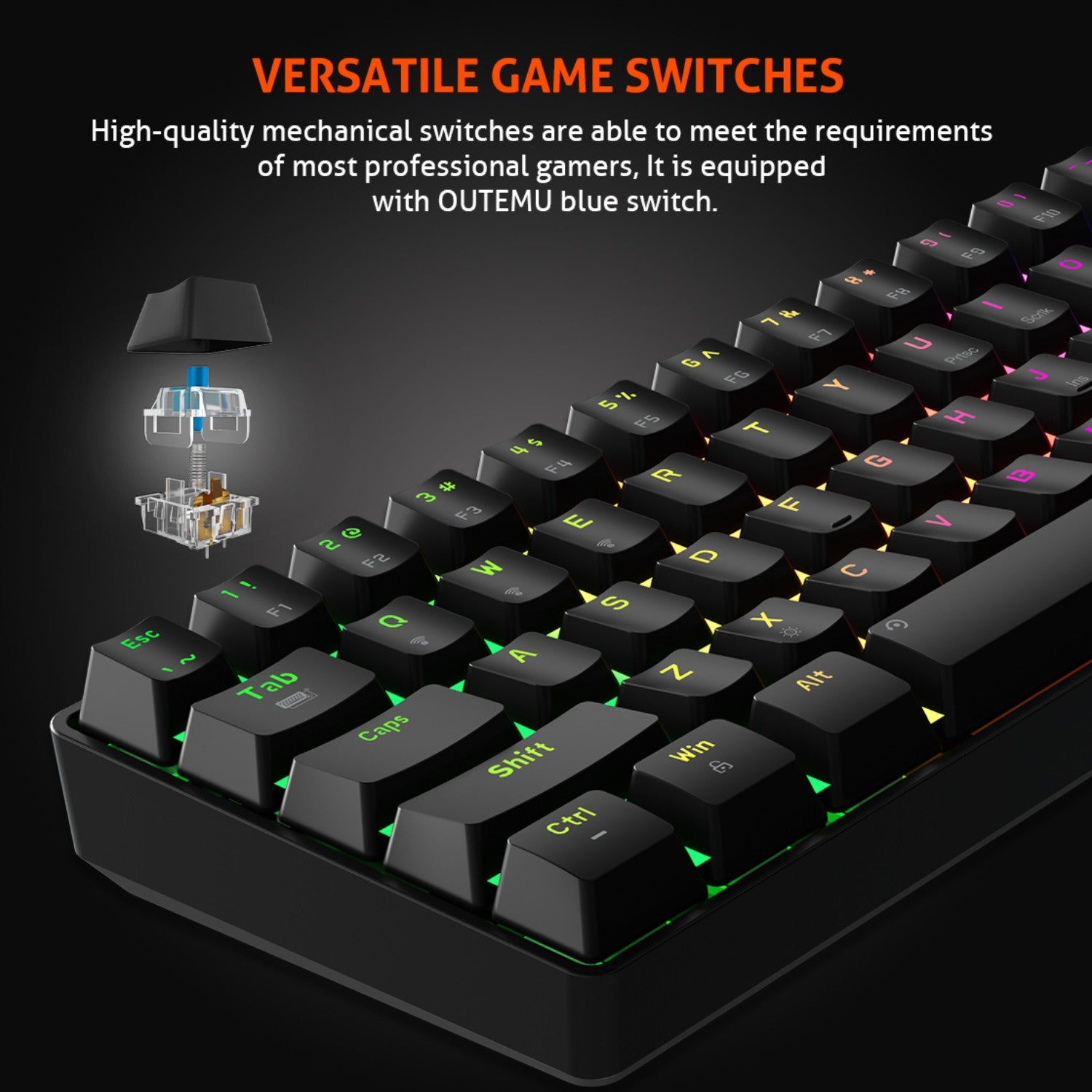 Fantech ATOM81 Mizu Edition Mechanical Keyboard - Hot-Swappable